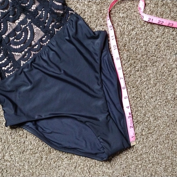 NWT PQ Mid High Neck Lace One Piece Swimsuit - Picture 7 of 15